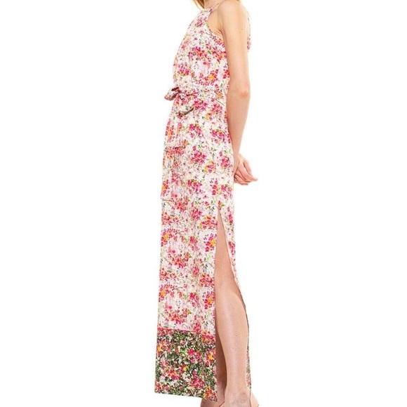 NWT Alexia Admor Pink Floral Printed Belted Maxi Dress Size Small Midi Summer - Picture 7 of 12